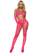 Load image into Gallery viewer, Risk Taker Rhinestone Bra Set