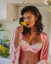 Load image into Gallery viewer, LI394 - 2pc Lace & Satin Underwire Bra Set