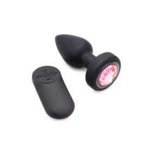 Load image into Gallery viewer, Booty Sparks 28X Silicone Vibrating Pink Gem Anal Plug W/ Remote Small