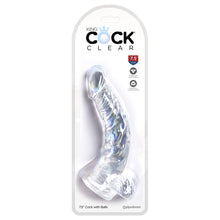Load image into Gallery viewer, King Cock Clear 7.0" Cock With Balls