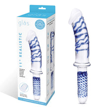 Load image into Gallery viewer, Glas Realistic Double Glass Dildo Handle 11 in.