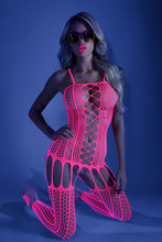 Load image into Gallery viewer, Hypnotic Bodystocking Neon Pink