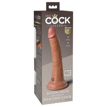 Load image into Gallery viewer, King Cock Elite 7" Dual Density Vibe Silicone Cock
