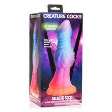 Load image into Gallery viewer, Creature Cocks Galactic Cock Alien Creature Glow-In-The-Dark Silicone Dildo
