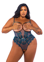 Load image into Gallery viewer, LI709 - Eden Open-Cup Crotchless Teddy
