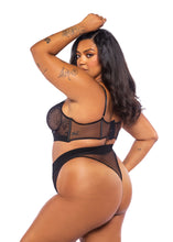 Load image into Gallery viewer, LI712 - Belle Noir 2-Piece Bustier Set
