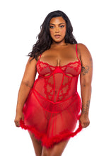 Load image into Gallery viewer, LI719 - Baroque Heart Babydoll 2-Piece Set
