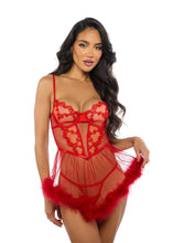 Load image into Gallery viewer, LI719 - Baroque Heart Babydoll 2-Piece Set
