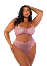 Load image into Gallery viewer, LI729 - Think Pink Rhinestone Tube 2-Piece Short Set
