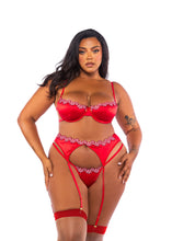 Load image into Gallery viewer, LI762 - Peppermint Kiss 3-Piece Garter Set
