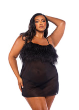 Load image into Gallery viewer, LI773 - Amelia 2-Piece Feather Babydoll
