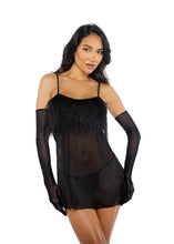 Load image into Gallery viewer, LI773 - Amelia 2-Piece Feather Babydoll
