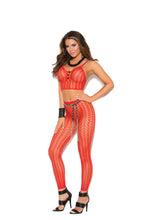 Load image into Gallery viewer, Cami top and matching leggings with feather design.
