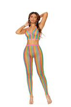 Load image into Gallery viewer, Crochet net cami top with buttons and matching leggings.

