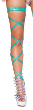 Load image into Gallery viewer, 3322 - Pair of 100” Shimmer Leg Straps with Attached Garter
