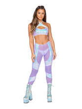 Load image into Gallery viewer, 3803 - 1pc Low Rise Sheer Pants with Sequin Chaps Detail
