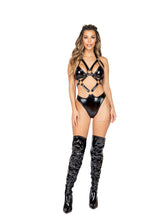 Load image into Gallery viewer, 3892 - 1pc Latex Holster Romper with Ring Detail
