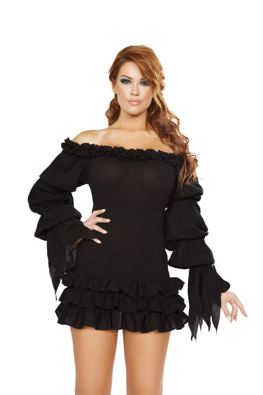 4770 - Ruffled Pirate Dress with Sleeves & Multi Layered Skirt