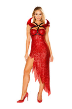 Load image into Gallery viewer, 4866 - Roma Costume 1pc Devil Mistress Red Evil Lucifer Satin Sexy
