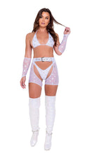Load image into Gallery viewer, 6083 - Mesh with Starts Print Chaps with Belt
