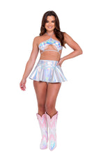 Load image into Gallery viewer, 6112 - Holographic Flared Skirt
