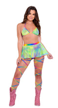 Load image into Gallery viewer, 6142 - Tie-Dye Fishnet Flare Skirt
