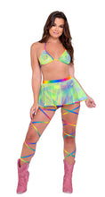 Load image into Gallery viewer, 6141 - Tie-Dye Fishnet Bikini Tie-Top
