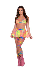 Load image into Gallery viewer, 6141 - Tie-Dye Fishnet Bikini Tie-Top

