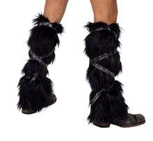 Load image into Gallery viewer, 6170 - Pair of Black Faux Fur Leg Warmers
