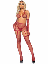 Load image into Gallery viewer, Risk Taker Rhinestone Bra Set
