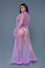 Load image into Gallery viewer, BW1650LAV Marabou Robe
