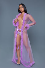 Load image into Gallery viewer, BW1650LAV Marabou Robe
