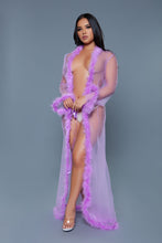 Load image into Gallery viewer, BW1650LAV Marabou Robe
