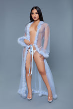 Load image into Gallery viewer, BW1650PW Marabou Robe
