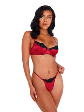 Load image into Gallery viewer, LI394 - 2pc Lace &amp; Satin Underwire Bra Set
