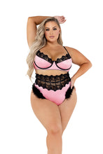 Load image into Gallery viewer, LI481 - 2PC Embroidery &amp; Satin Bralette Set
