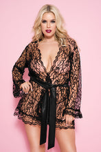 Load image into Gallery viewer, Music Legs Floral Lace Short Robe (Plus Size)
