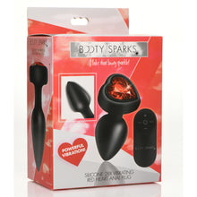 Load image into Gallery viewer, Booty Sparks 28X Silicone Vibrating Red Heart Anal Plug W/ Remote Small
