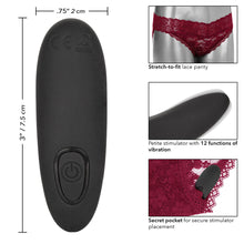 Load image into Gallery viewer, Remote Control Lace Panty Set Burgundy
