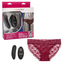 Load image into Gallery viewer, Remote Control Lace Panty Set Burgundy
