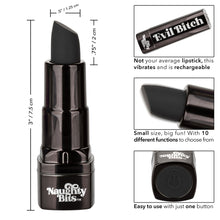 Load image into Gallery viewer, Naughty Bits Evil Bitch Lipstick Vibrator
