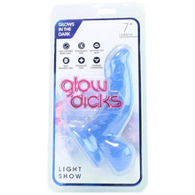 Load image into Gallery viewer, Glow Dicks 7&quot; Light Show Dildo in Blue

