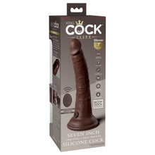Load image into Gallery viewer, King Cock Elite 7&quot; Dual Density Vibe Silicone Cock
