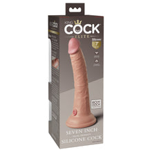 Load image into Gallery viewer, King Cock Elite 7&quot; Dual Density Vibe Silicone Cock
