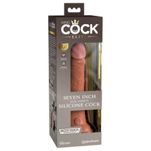 Load image into Gallery viewer, King Cock Elite 7&quot; Dual Density Vibe Silicone Cock
