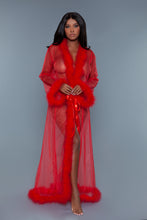 Load image into Gallery viewer, BW1650RD Marabou Robe
